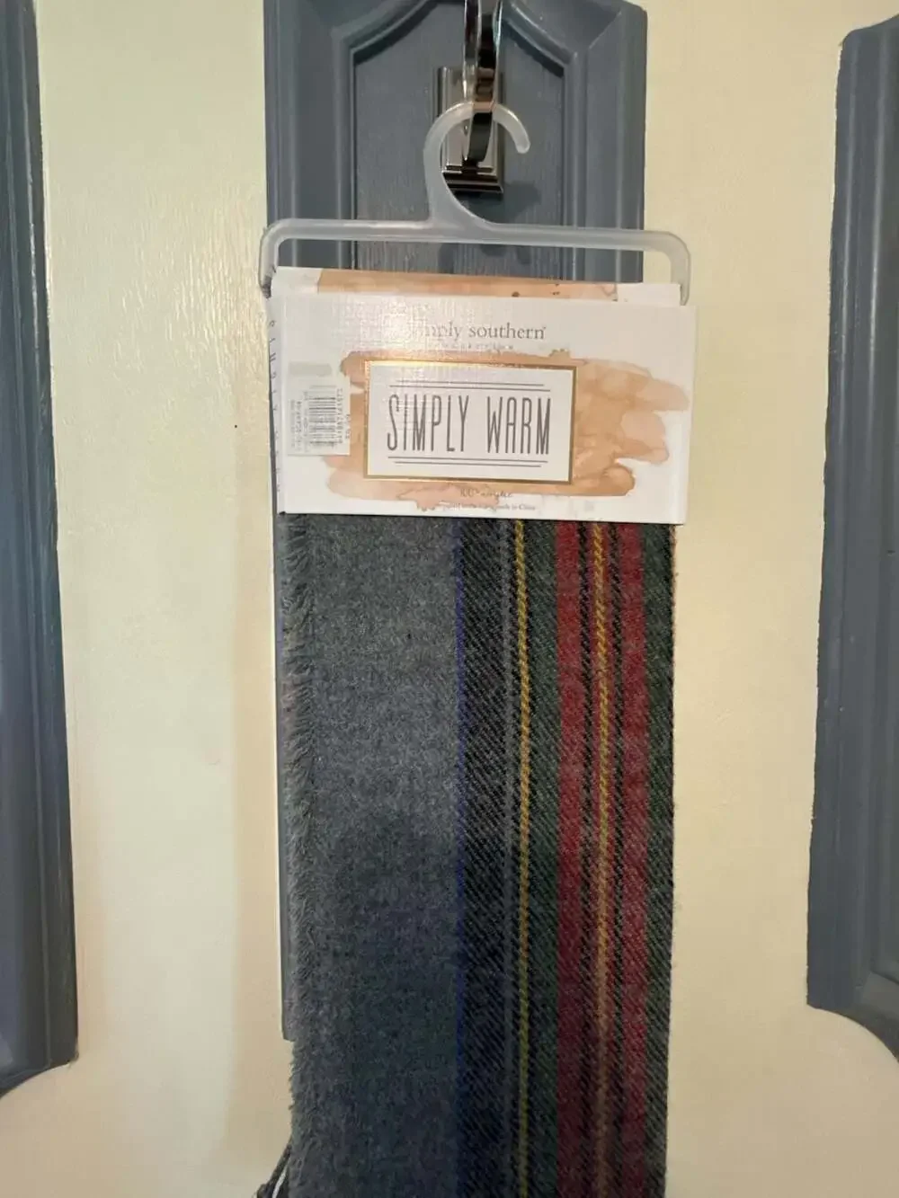 Simply Southern Simply Warm Collection Tartan Plaid Fringed Scarf